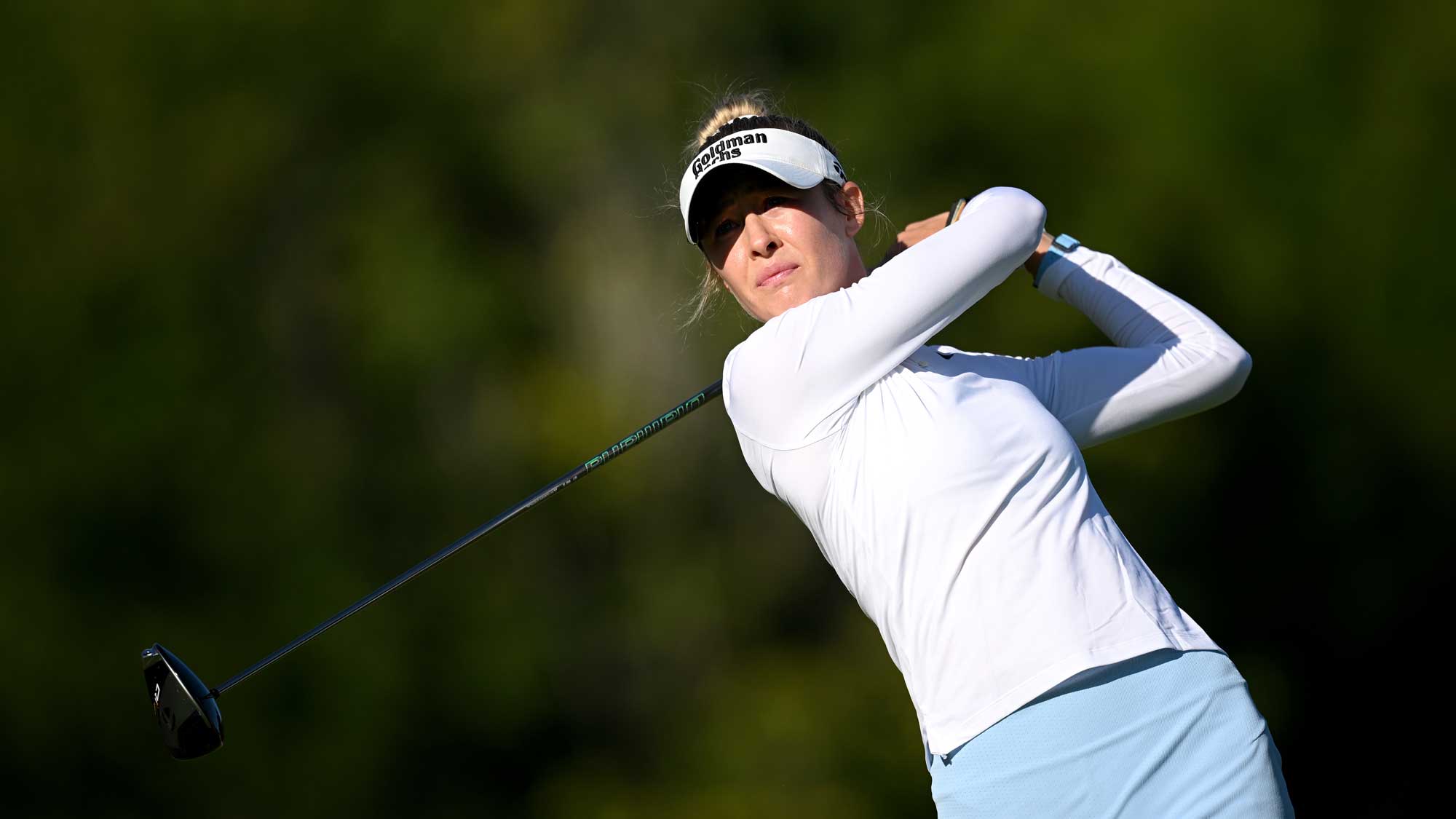 Nelly Korda preparing to strike